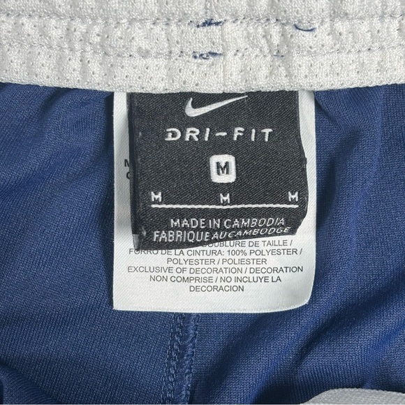 Nike Dri-Fit Pull On Drawstring Running Shorts-Navy Blue & White-Women Medium - Picture 4 of 6